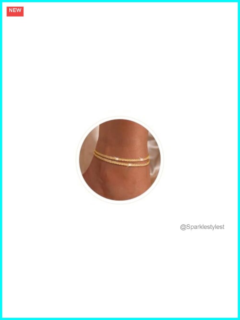 Layered 14K Gold Plated Anklet